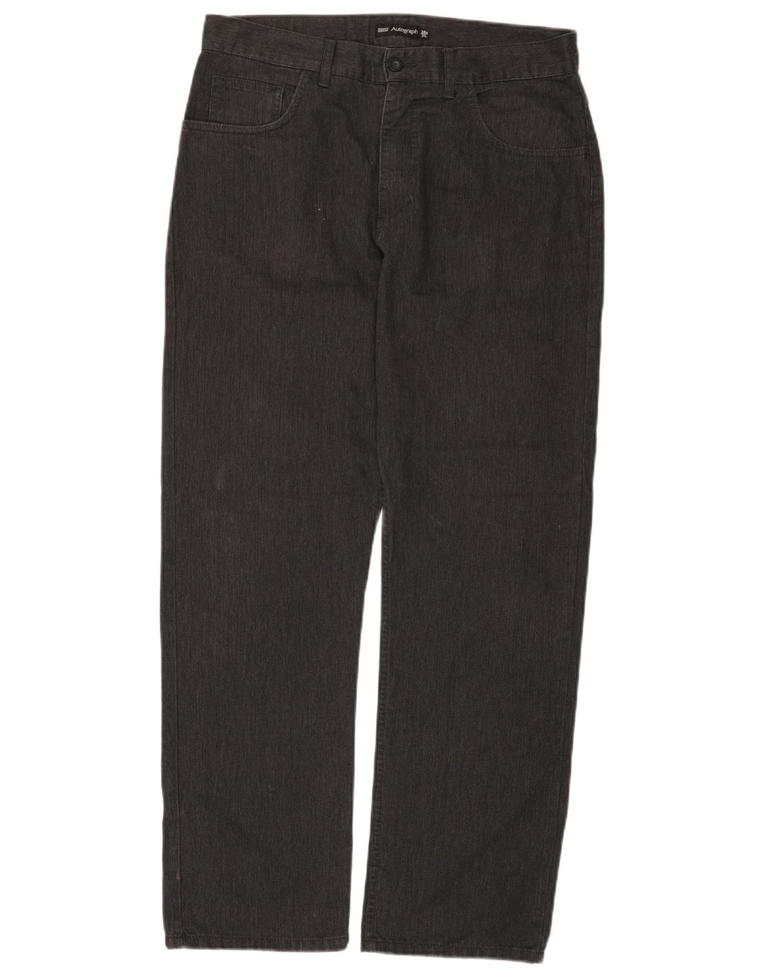 Marks & Spencer Straight Casual Bukser til mænd W34 L31 Grå sildeben