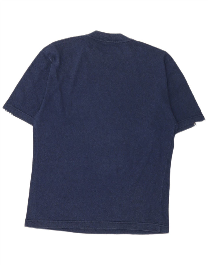 ASICS Herre grafisk T-shirt Top Medium Marineblå Colourblock Bomuld