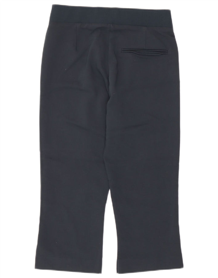 Zara Dame Capri Bukser Small W26 L19 Navy Blue Viscose