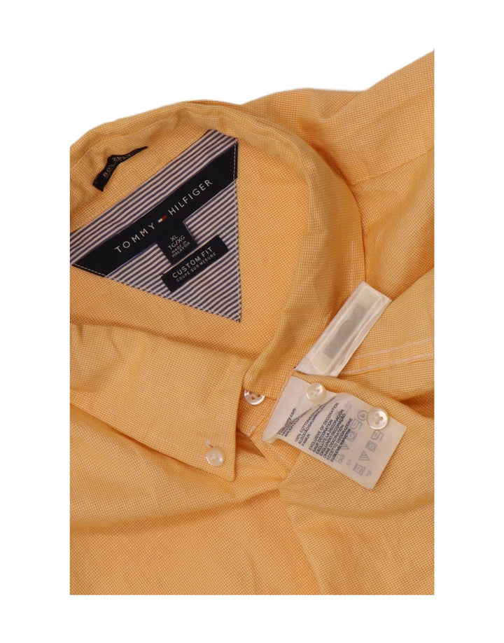 Tommy Hilfiger Herre Custom Fit skjorte XL Gul