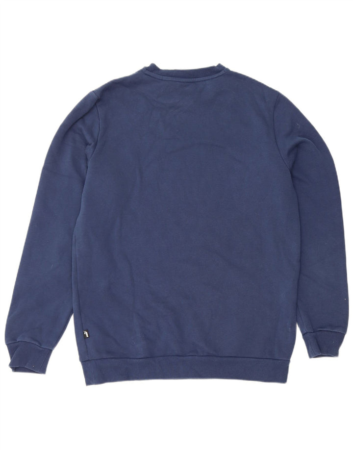 Puma grafisk sweatshirt til mænd, lille marineblå bomuld