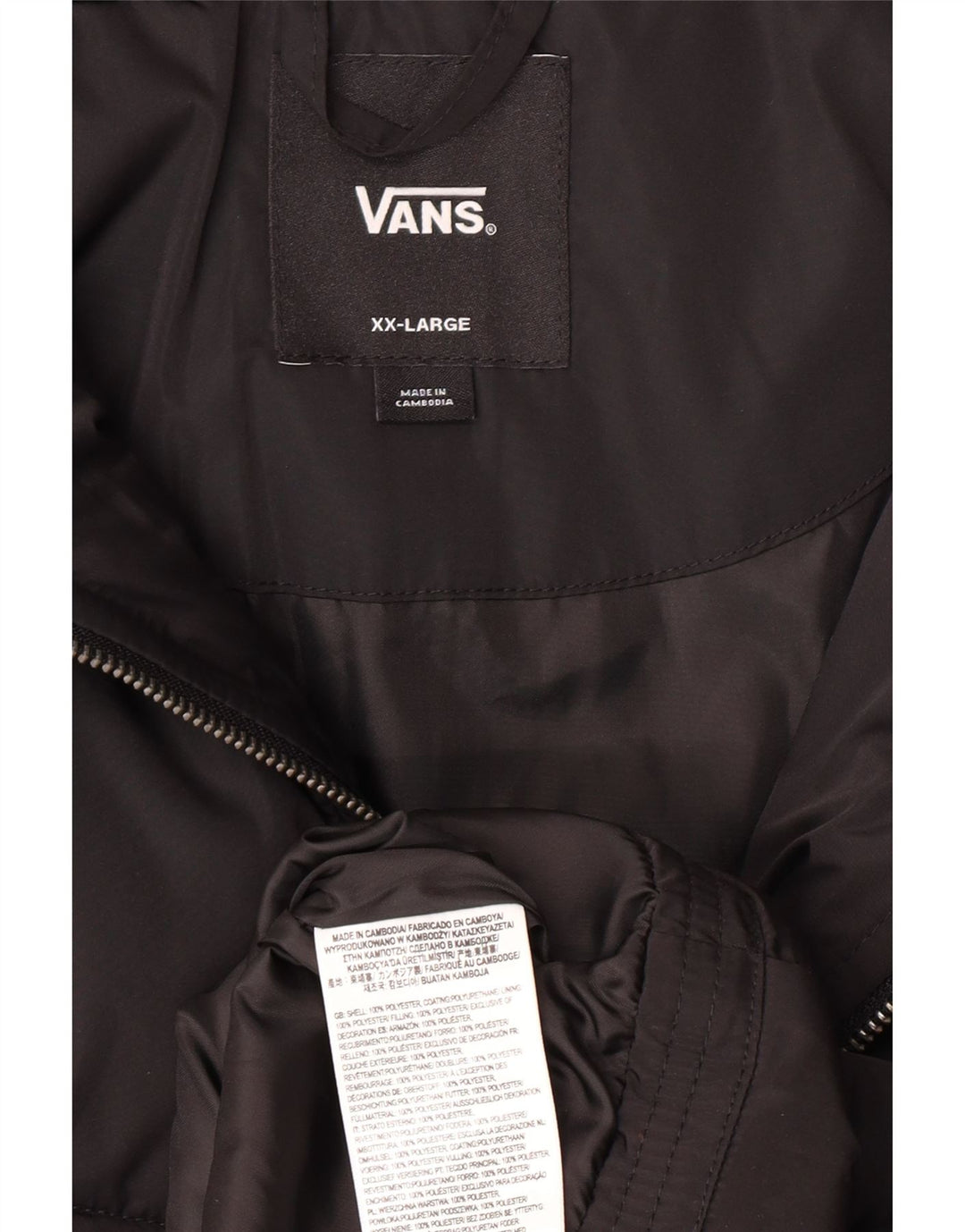 VANS Dame Polstret Jakke UK 20 2XL Sort Polyester