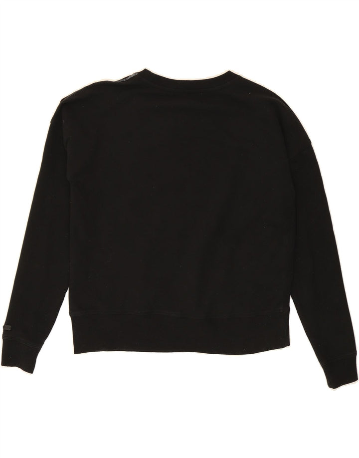 DKNY Womens Sweatshirt Jumper UK 6 XS Black Cotton Vintage Dkny and Second-Hand Dkny from Messina Hembry 