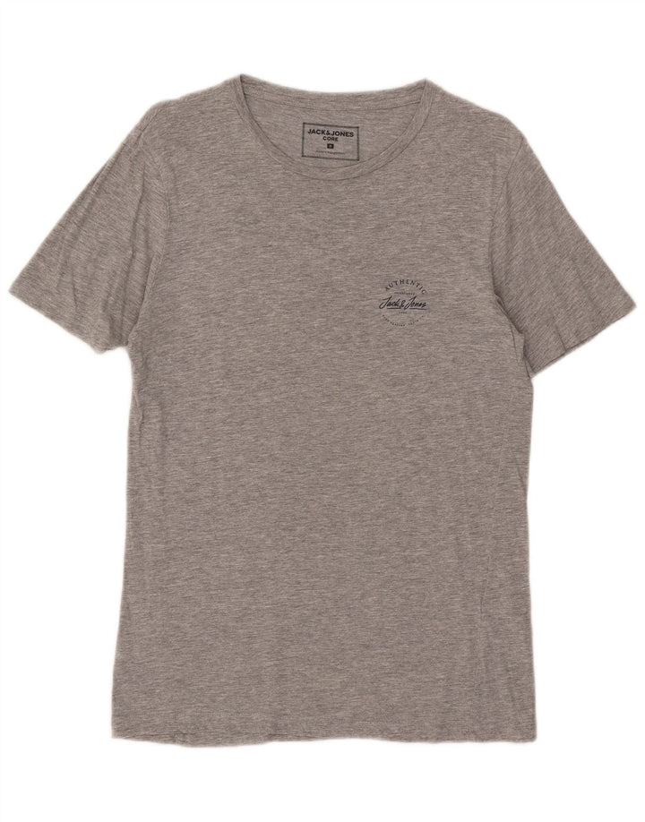 Jack & Jones Herre T-shirt Top Lille grå Flecked Bomuld