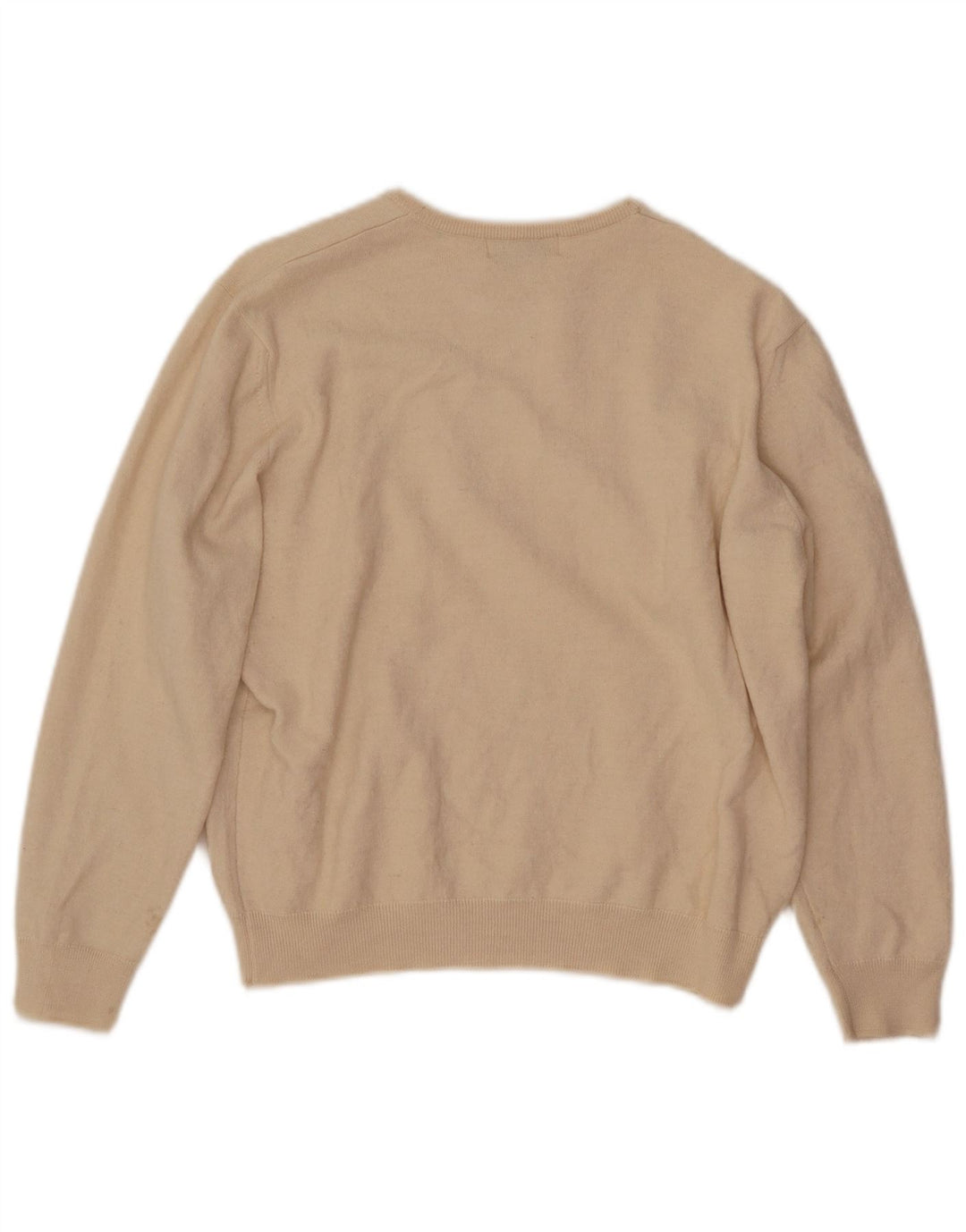 PIERRE CARDIN Dame Boat Neck Jumper Sweater UK 12 Medium Beige