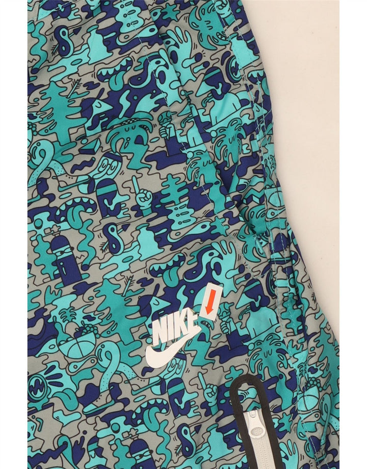 Nike Herre grafiske cargo-shorts W34 Large turkis Colourblock Polyester