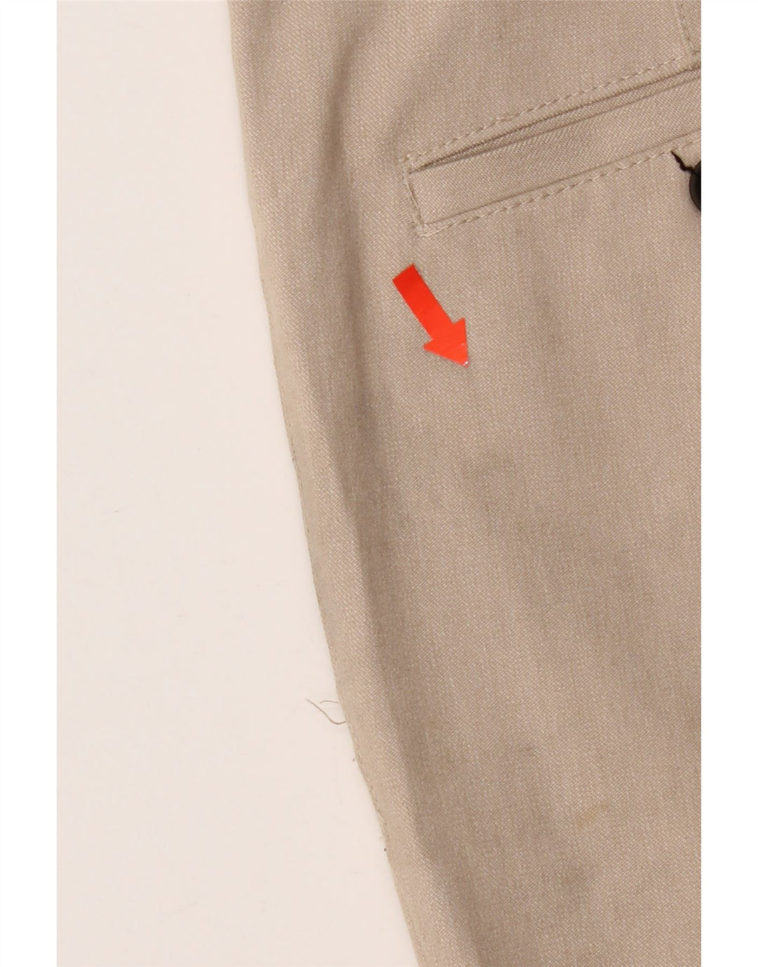 Zara Herre Slim Chino Bukser EU 38 Small W30 L28 Beige Polyester