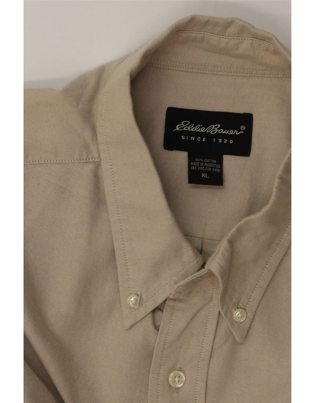 EDDIE BAUER Herreskjorte XL Beige Bomuld