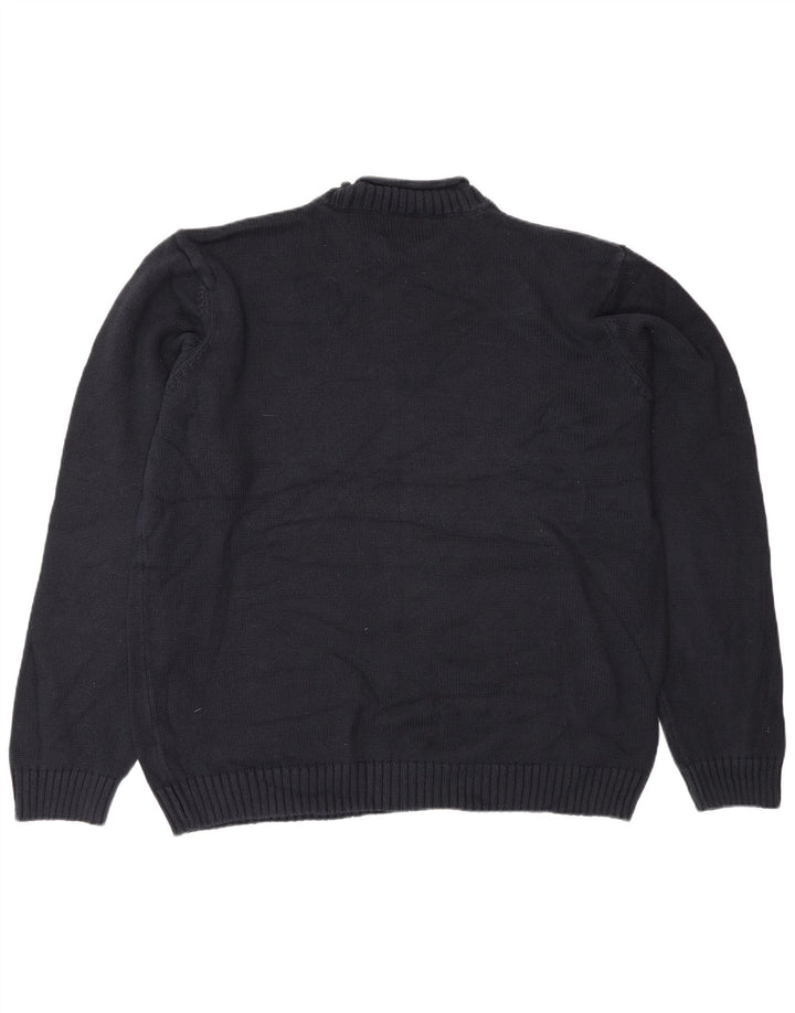 Marks & Spencer Herre Blue Harbor Turtle Neck Jumper Sweater 2XL Navy Blue