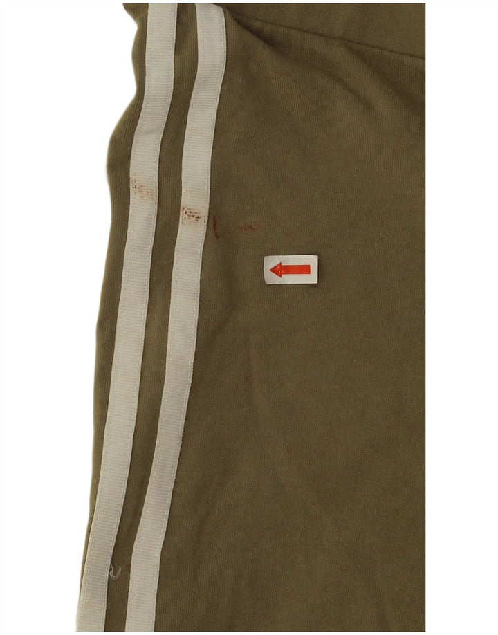 Adidas Dame Leggings UK 12 Medium Khaki Bomuld