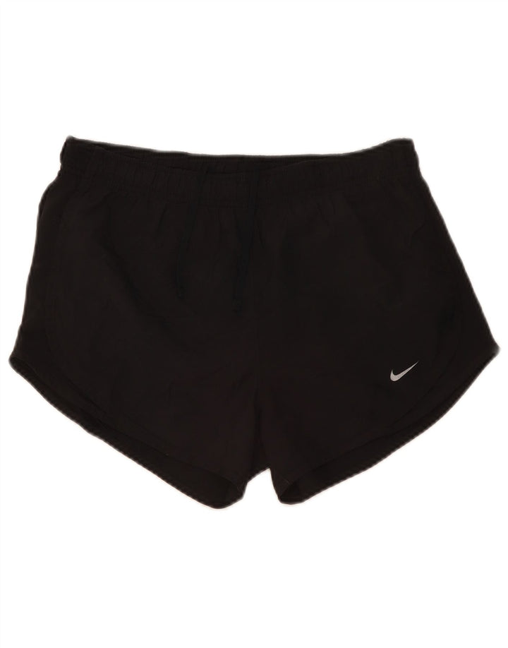 Nike Dame Dri Fit Sport Shorts UK 10 Small Black Polyester