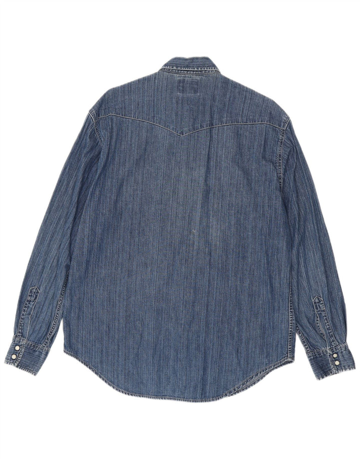 Levi's Denimskjorte til mænd, stor blå bomuld