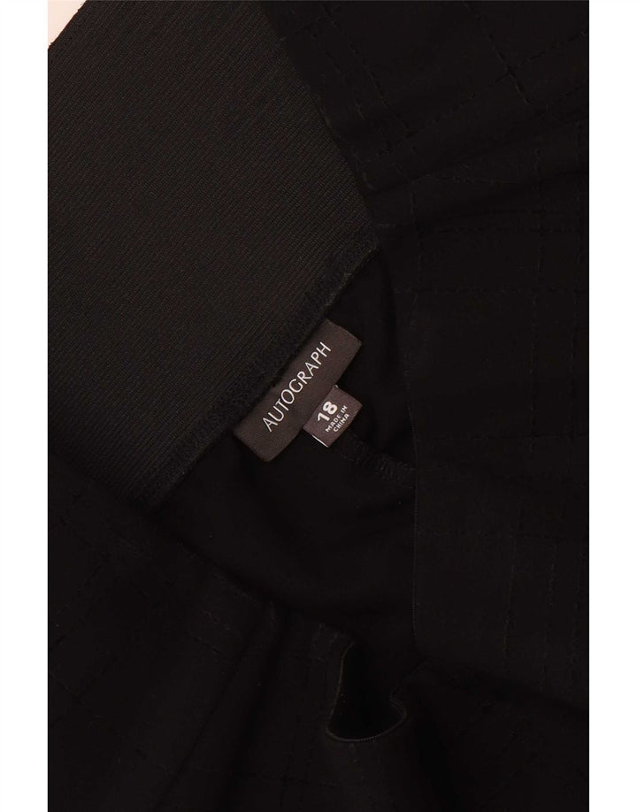 Marks & Spencer Womens Autograph Crop Leggings UK 18 XL Black Check