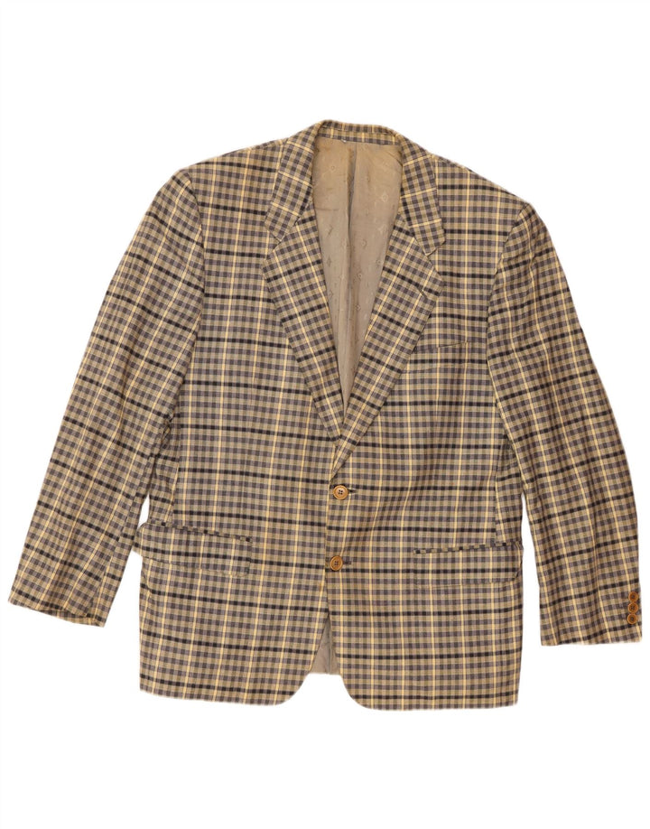 Roberta di Camerino Herre 2-knaps blazerjakke IT 52 XL Beige Gingham