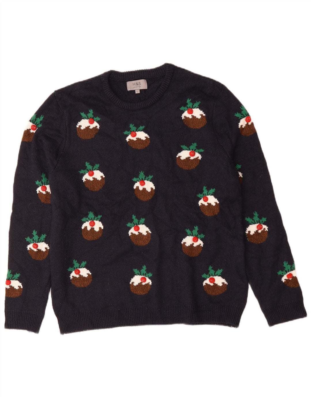 Marks & Spencer Dame sweater med rund hals DK 16 Stor marineblå