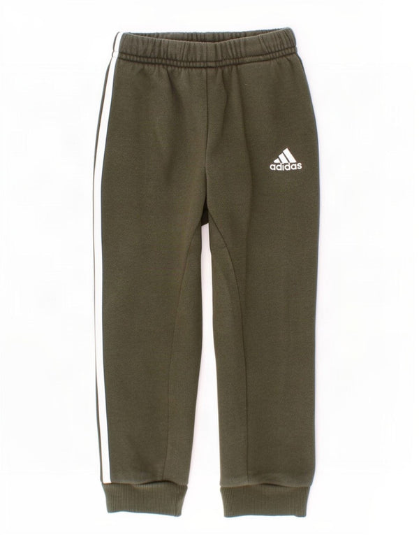 Adidas Baby Boys Joggers Tracksuit Trousers 18-24 Months Khaki Cotton
