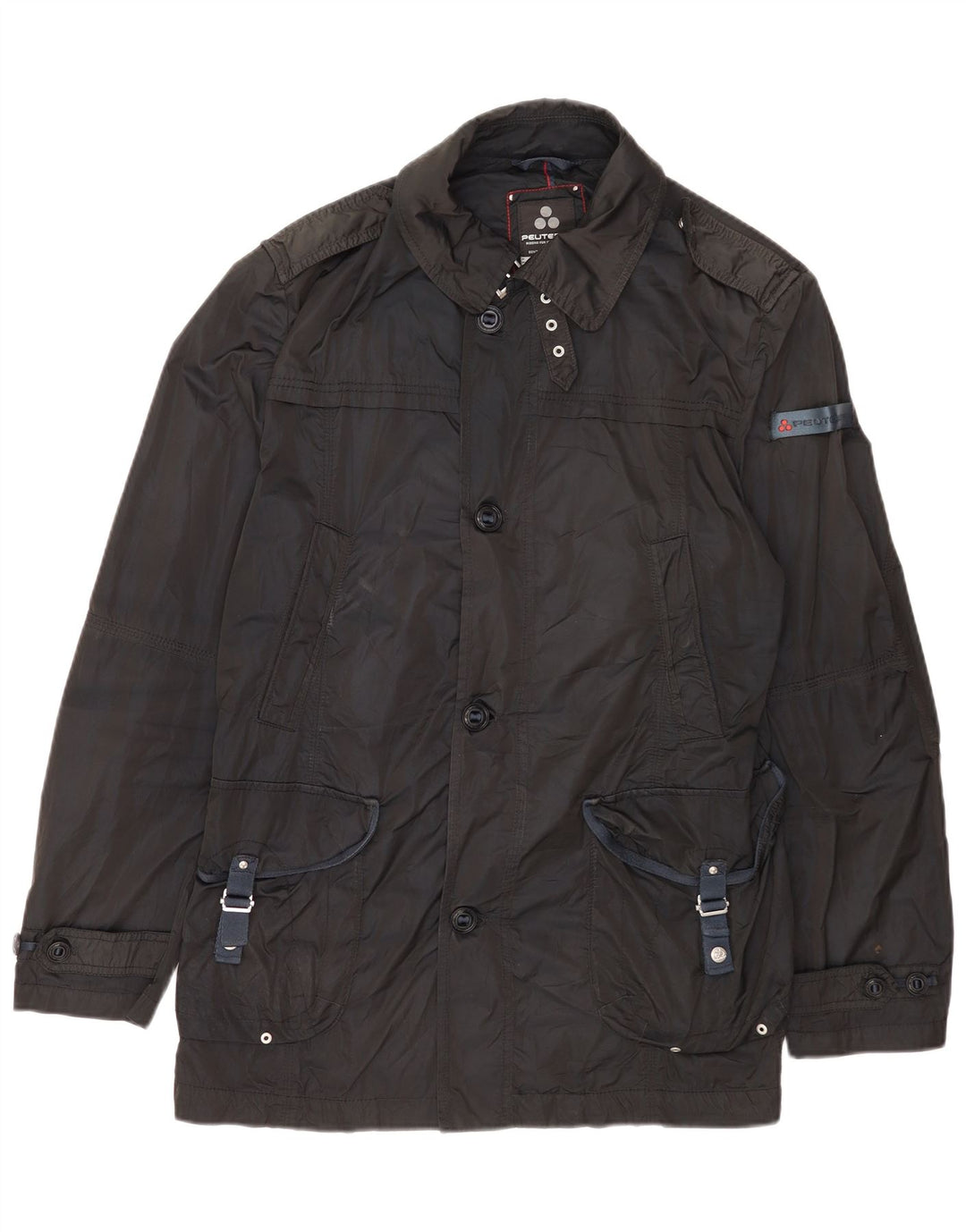 PEUTEREY Herre Militærjakke EU 54 2XL Sort Polyester
