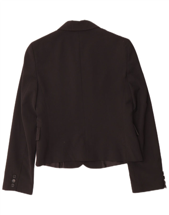 BENETTON Dame 3-knaps blazerjakke IT 44 Medium Sort Polyester