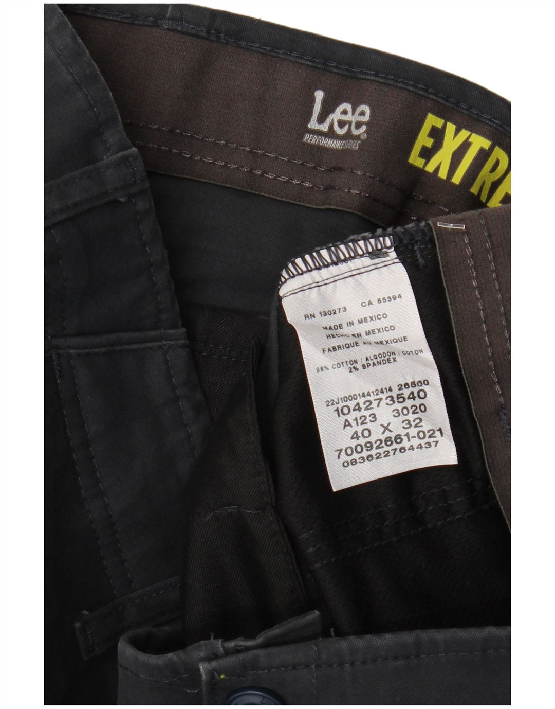 LEE Mens Extreme Motion Straight Chino Bukser W40 L32 Marineblå Bomuld