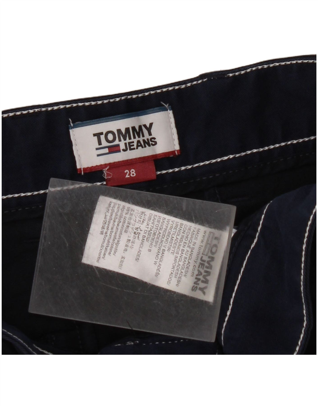 TOMMY HILFIGER Chino Shorts til mænd W28 Små marineblå bomuld