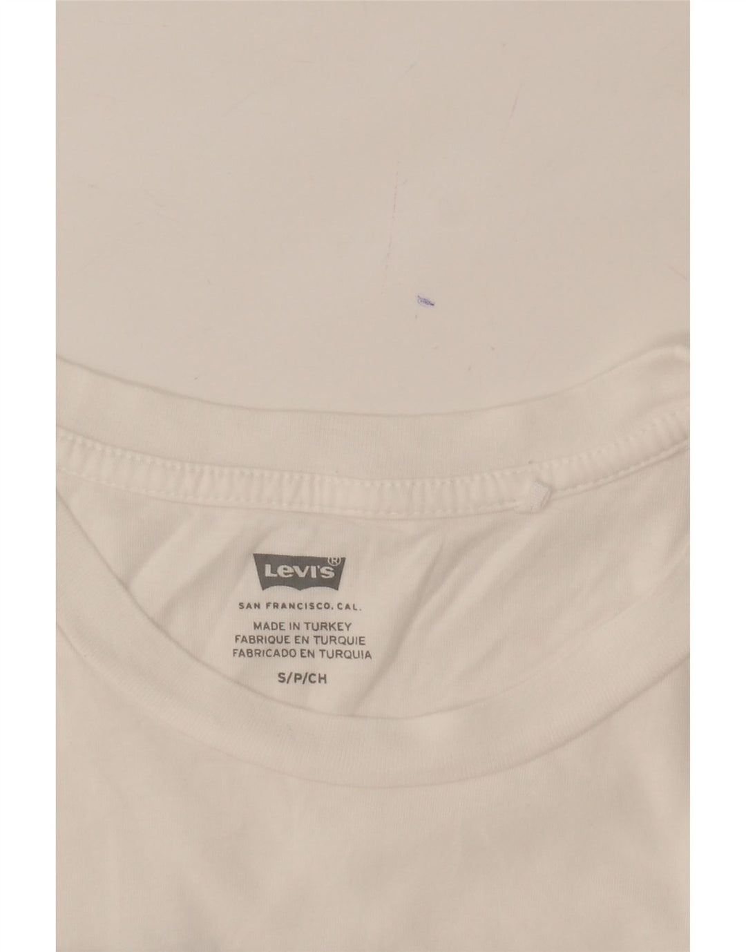 LEVI'S Mens Graphic T-Shirt Top Small White Vintage Levi's and Second-Hand Levi's from Messina Hembry 