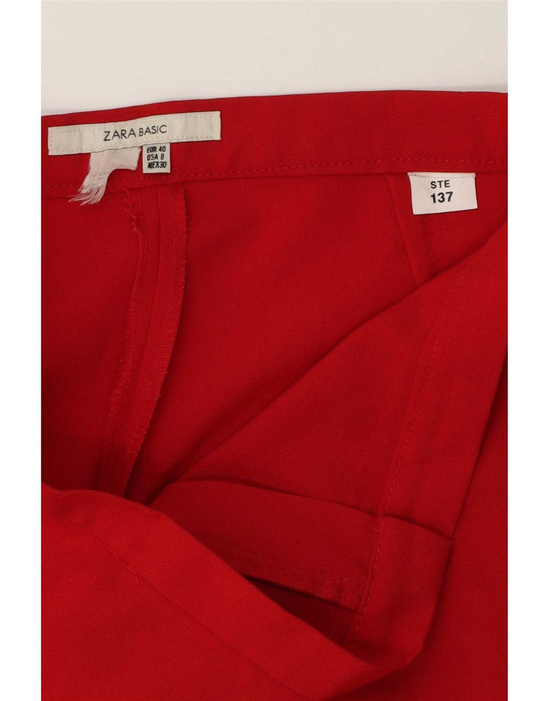 Zara Dame Lige Casual Bukser EU 40 Medium W30 L27 Rød
