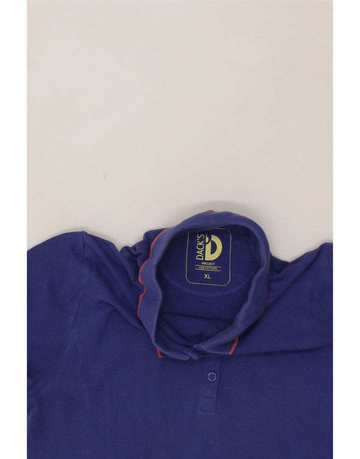 DACK'S Womens Polo Shirt UK 18 XL Blue Cotton Vintage Dack's and Second-Hand Dack's from Messina Hembry 