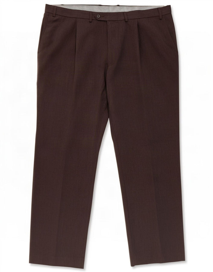 Marks & Spencer Herre Pegged Suit Bukser W44 L31 Brun Polyester