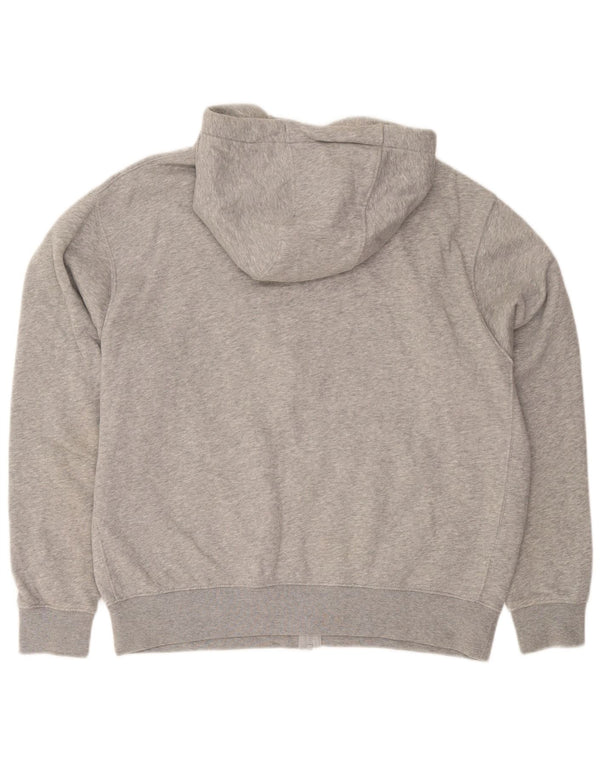 Nike Mens Zip Hoodie Sweater Large Grey Flecked Cotton