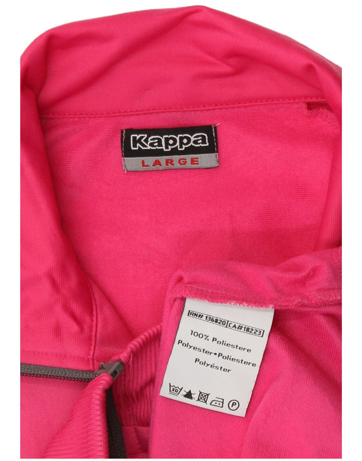 Kappa træningsdragt topjakke til kvinder UK 16 Large Pink Polyester