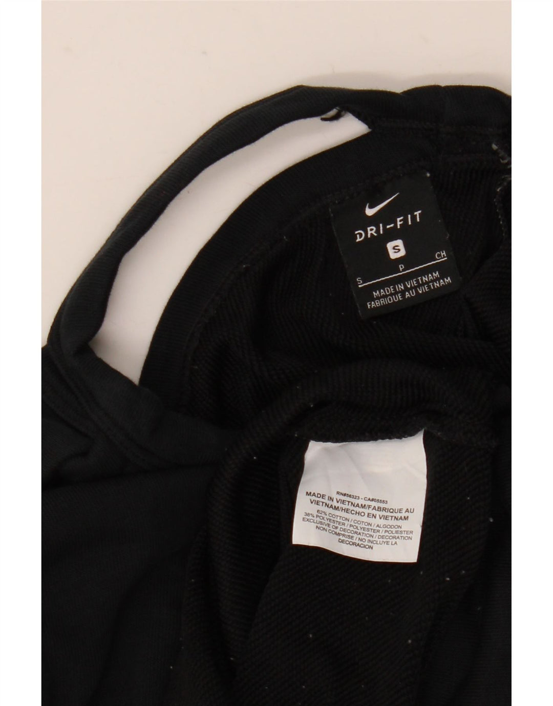 Nike Dame Dri Fit Oversized Sweatshirt Jumper UK 10 Lille sort bomuld