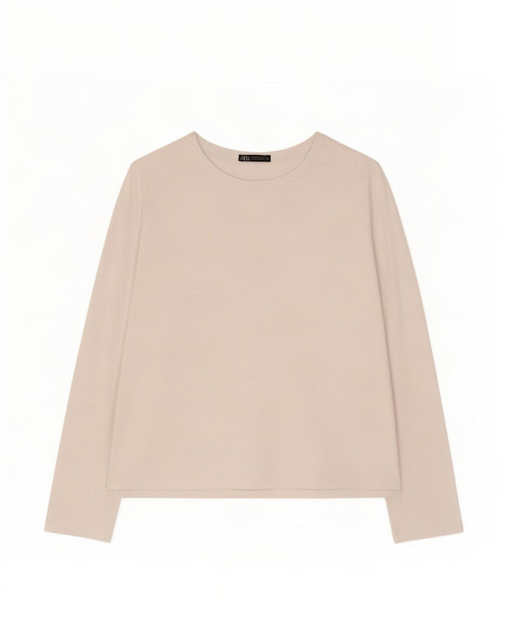 Zara Dametop Langærmet UK 18 XL Hvid
