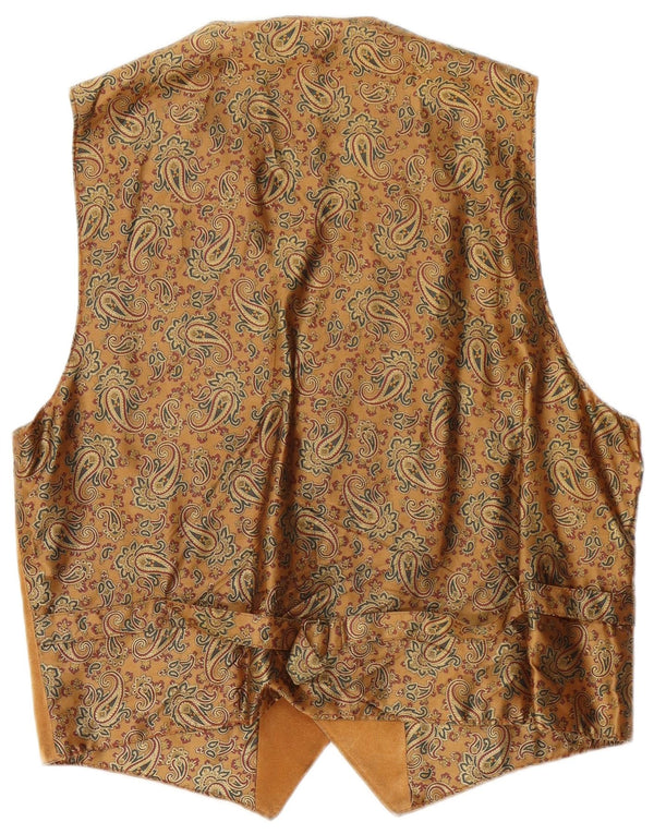 Vintage herre ruskindsvest Medium brun Paisley