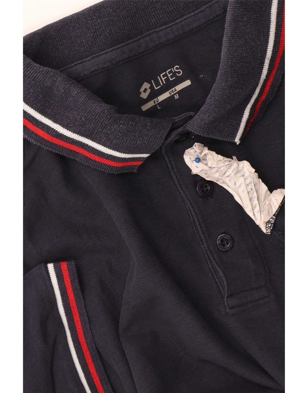 Lotto Herre Polo Shirt Medium Navy Blue Bomuld