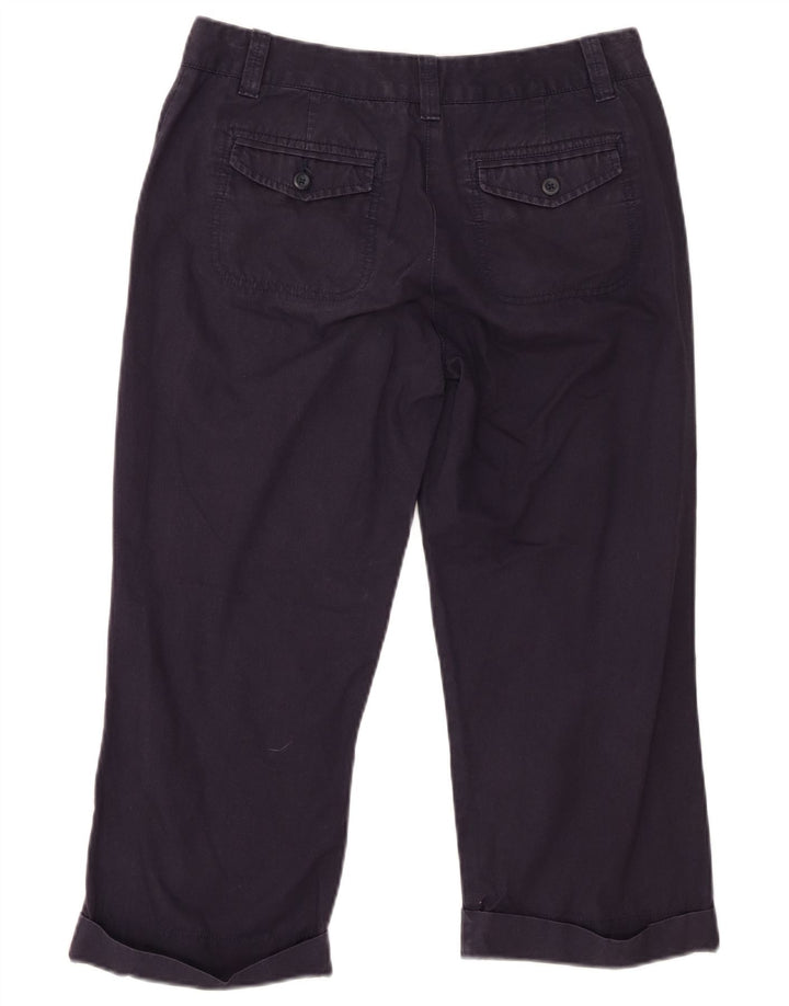 Marks & Spencer Dame Capri Bukser UK 10 Small W30 L21 Navy Blue
