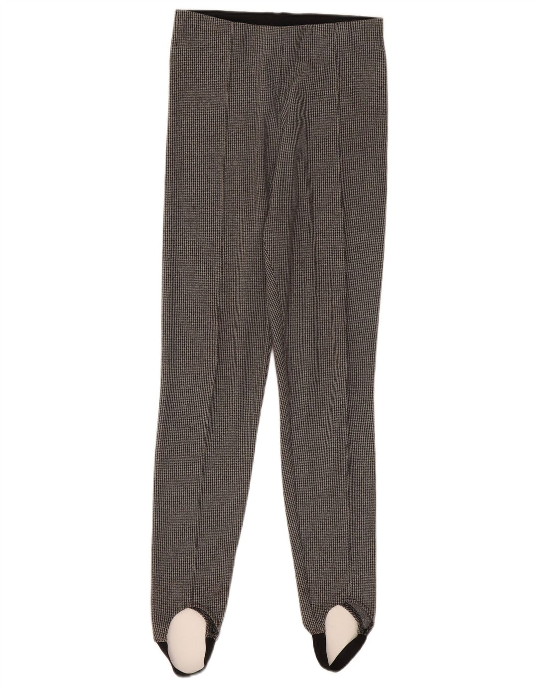 Zara Dame Stigbøjle Casual Bukser UK 12 Medium Grey Houndstooth