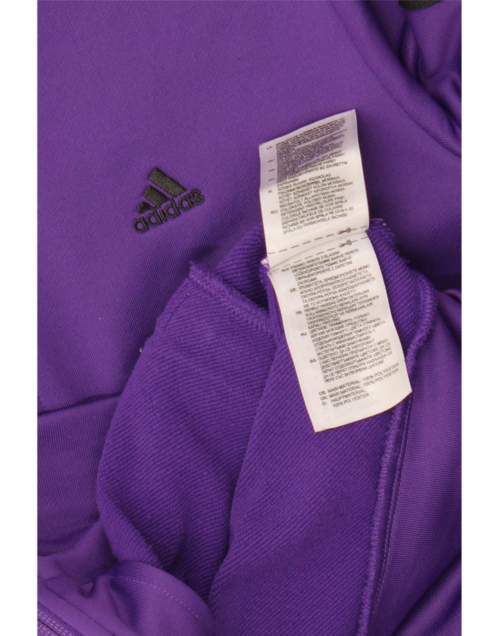 ADIDAS træningsdragt topjakke til kvinder UK 12 Medium Lilla Polyester