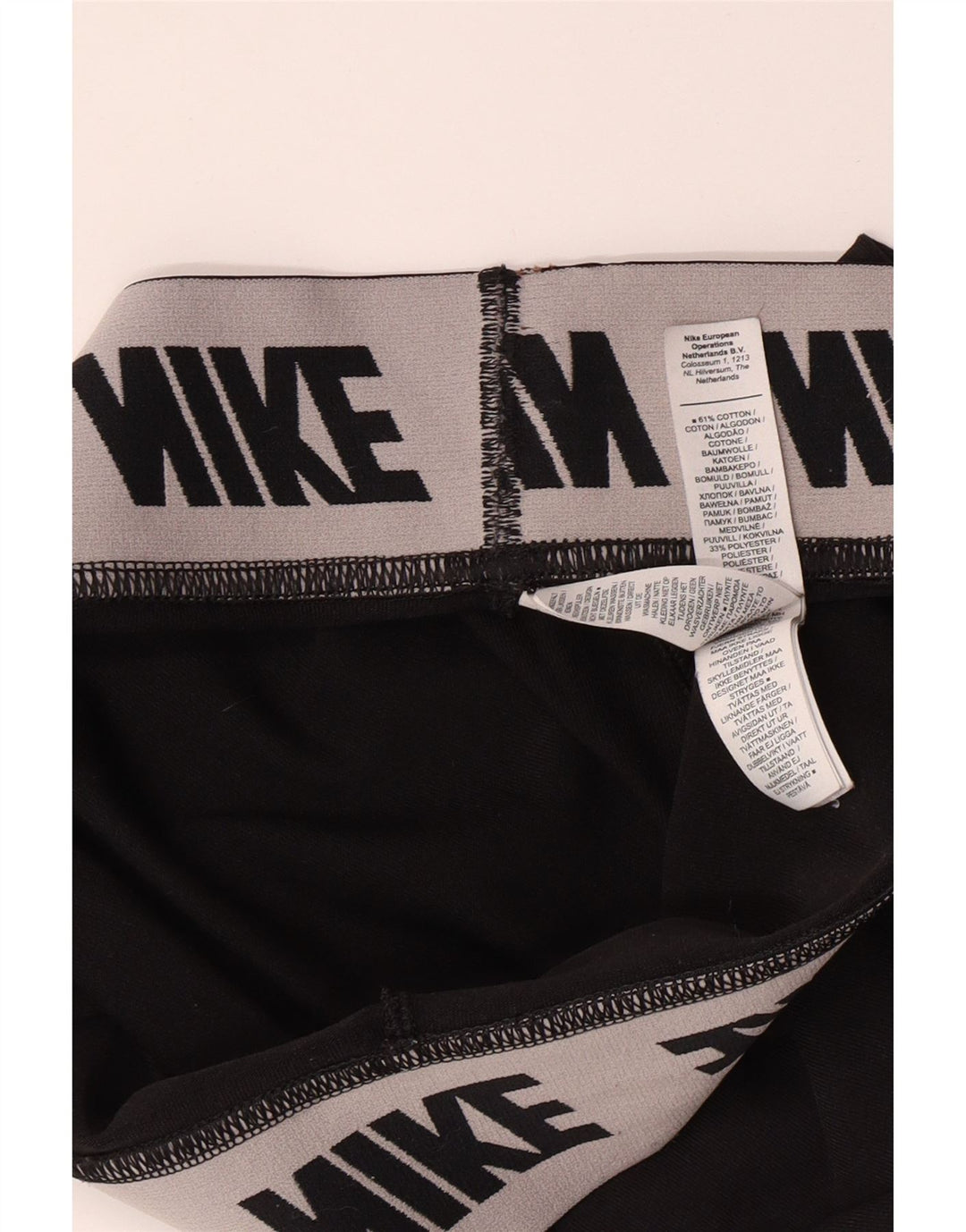 NIKE Grafiske Leggings til kvinder UK 12 Medium Sort Bomuld