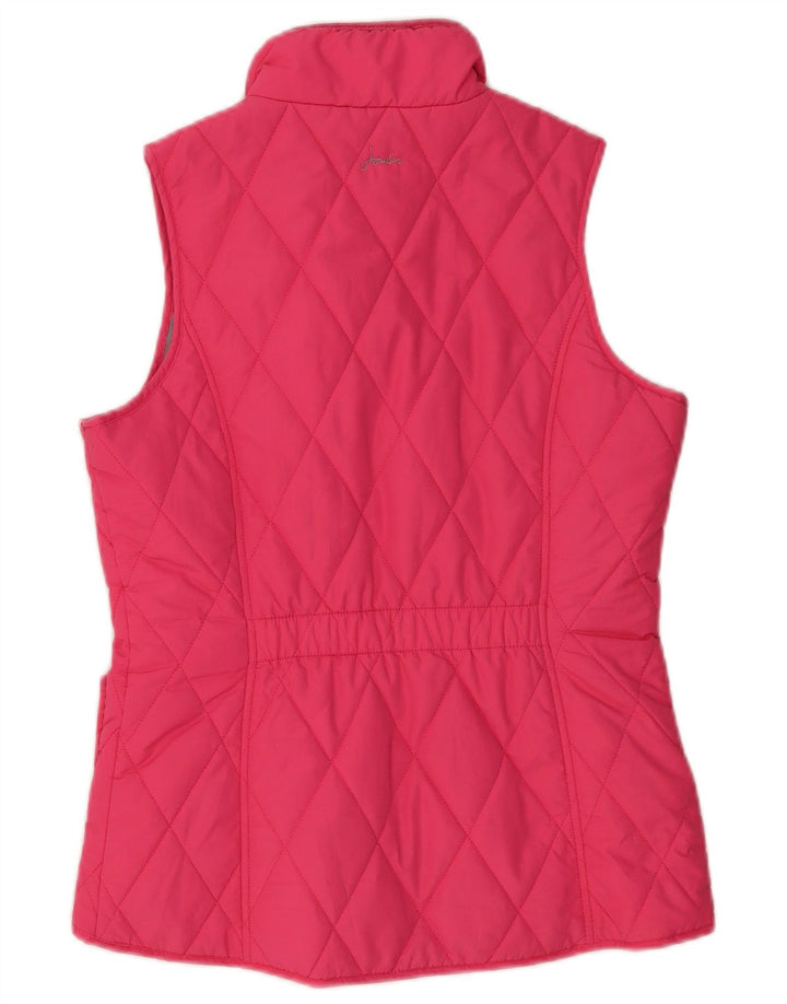 JOULES Dame Quiltet Gilet UK 10 Small Pink Polyester