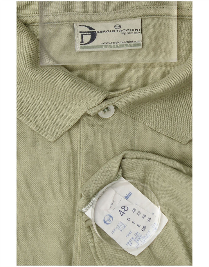 Sergio Tacchini Herre Polo Shirt IT 48 Medium Grøn Bomuld