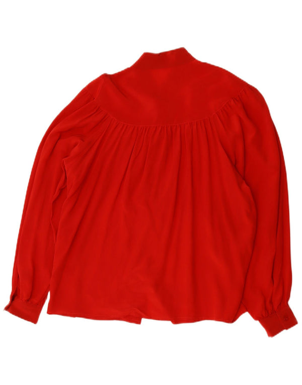 Vintage dameskjorte bluse UK 16 Large Red