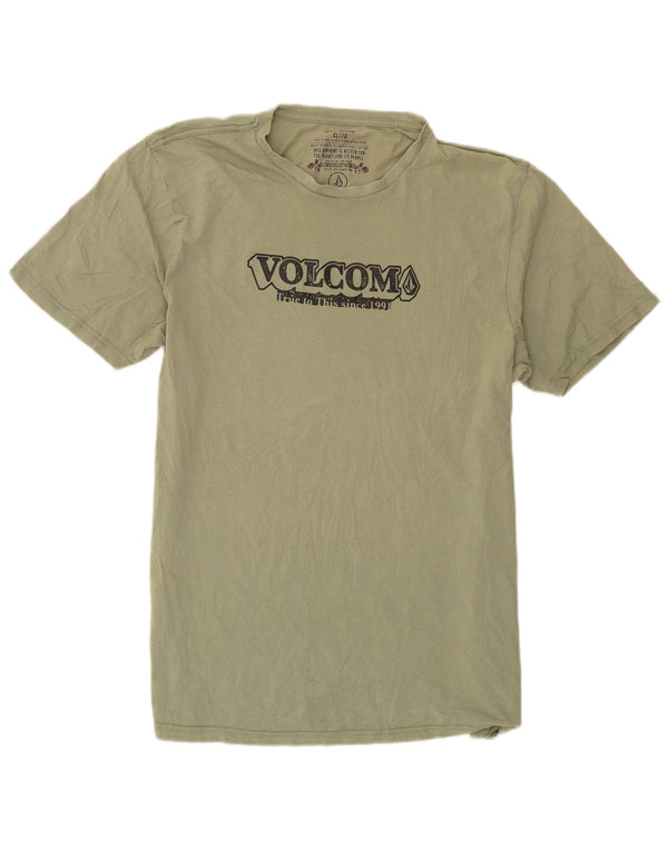 Volcom Herre Grafisk T-Shirt Top XL Grøn Bomuld