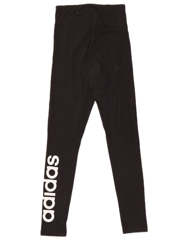 Adidas Grafiske Leggings til kvinder UK 4/6 XS Sort bomuld