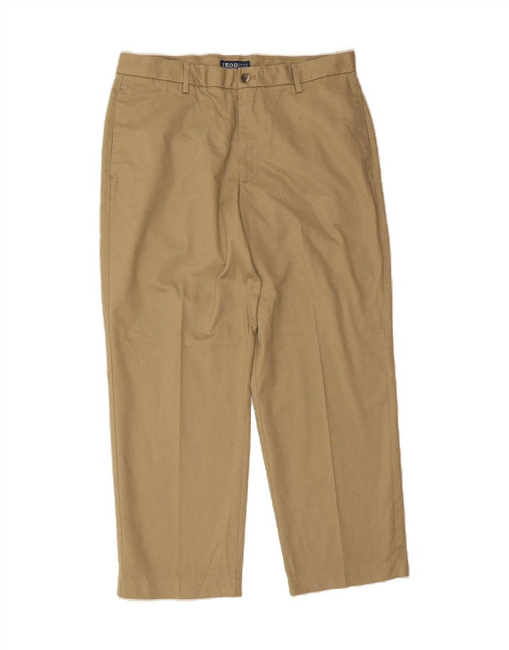 IZOD Mens Classic Fit Chino Trousers W36 L30 Beige Polyester Vintage Izod and Second-Hand Izod from Messina Hembry 