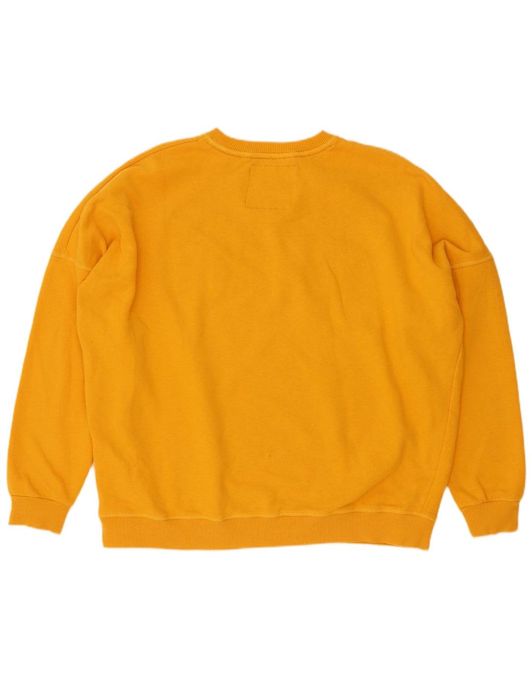 Superdry Womens Graphic Oversized Sweatshirt Jumper UK 12 Medium Yellow