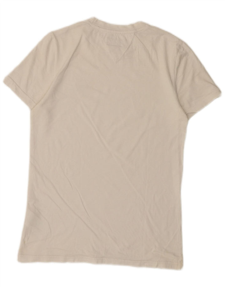 Tommy Hilfiger Herre T-Shirt Top Lille Hvid Bomuld