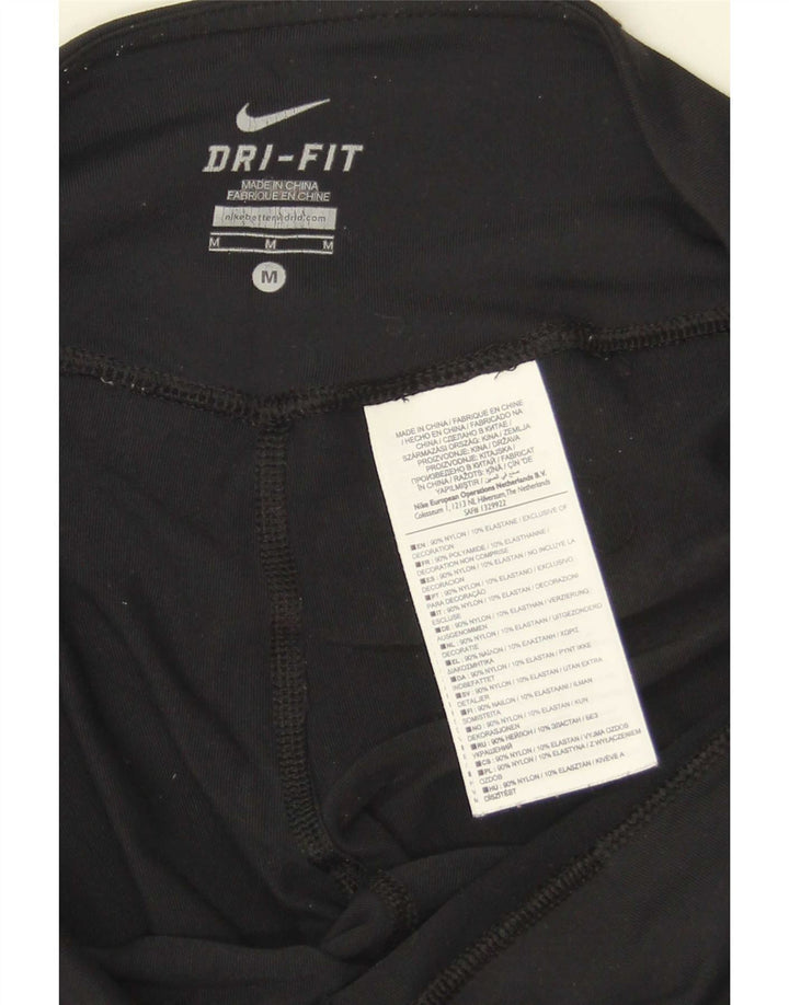 Nike Dame Dri Fit Capri Leggings UK 14 Medium Sort Nylon