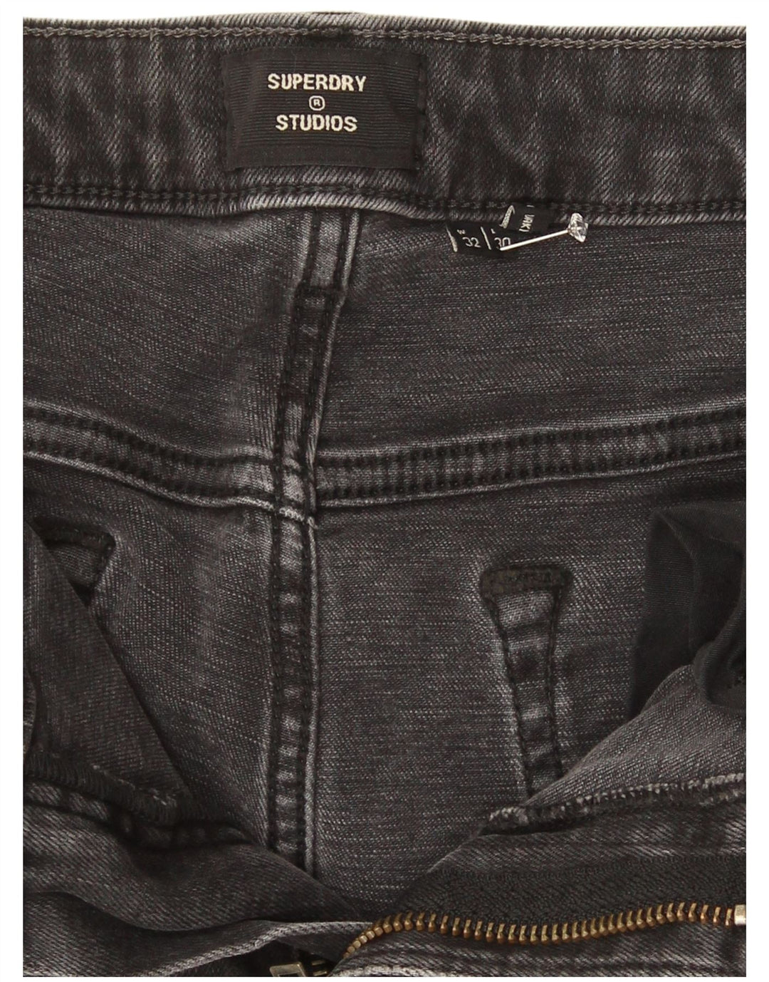 Superdry Womens Crop Slim Jeans W32 L25 Grå Bomuld
