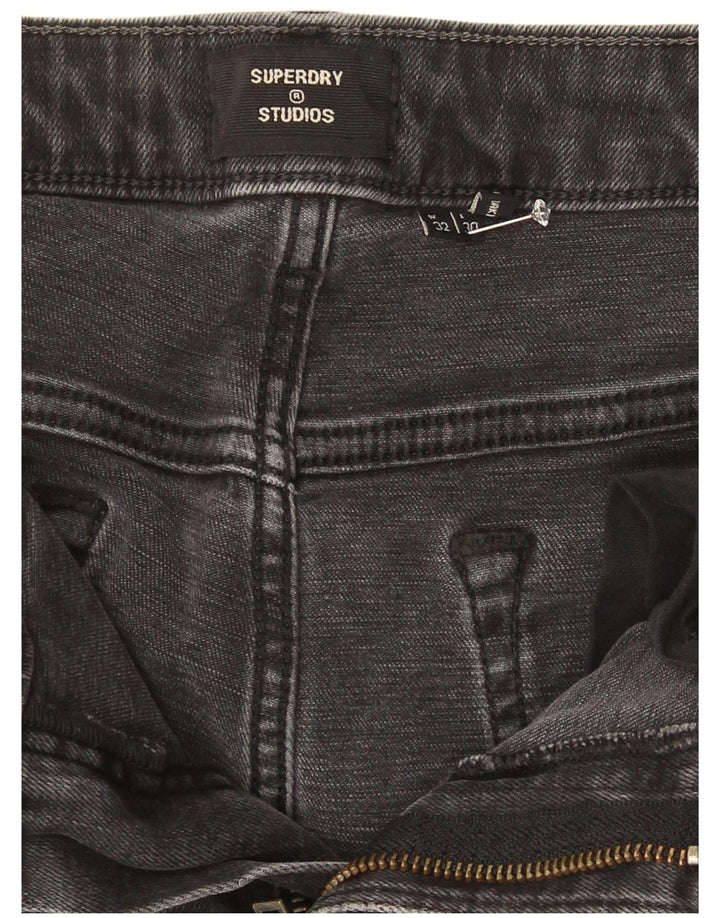 Superdry Womens Crop Slim Jeans W32 L25 Grå Bomuld