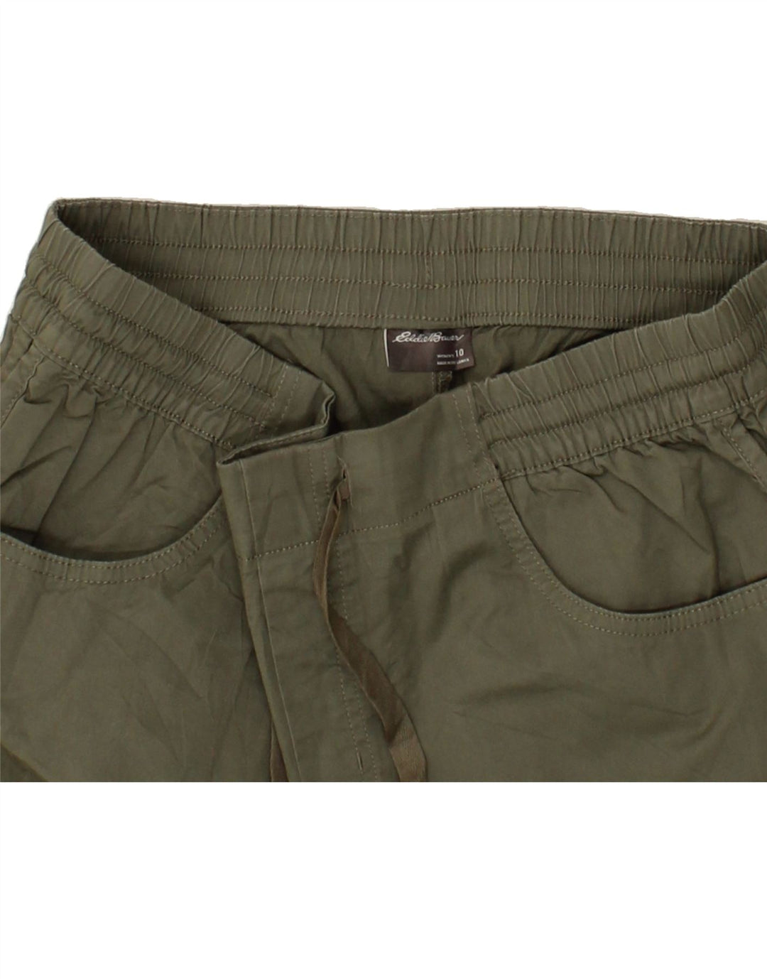 EDDIE BAUER Womens Sport Shorts US 10 Large Khaki Cotton Vintage Eddie Bauer and Second-Hand Eddie Bauer from Messina Hembry 